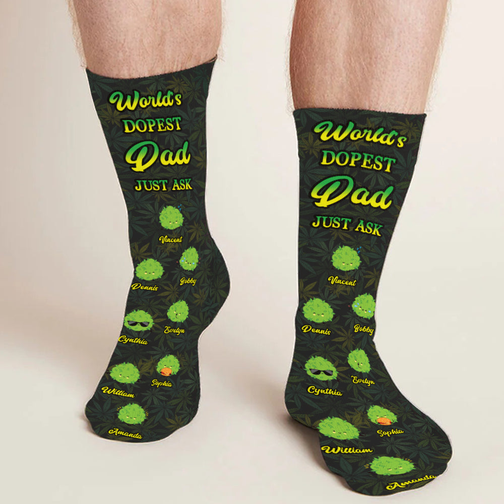 World's Dopest Dad - Personalized Weed Socks
