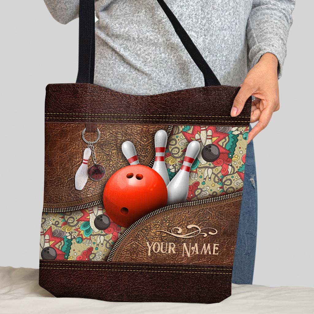 Discover Love Bowling Personalized Tote Bag