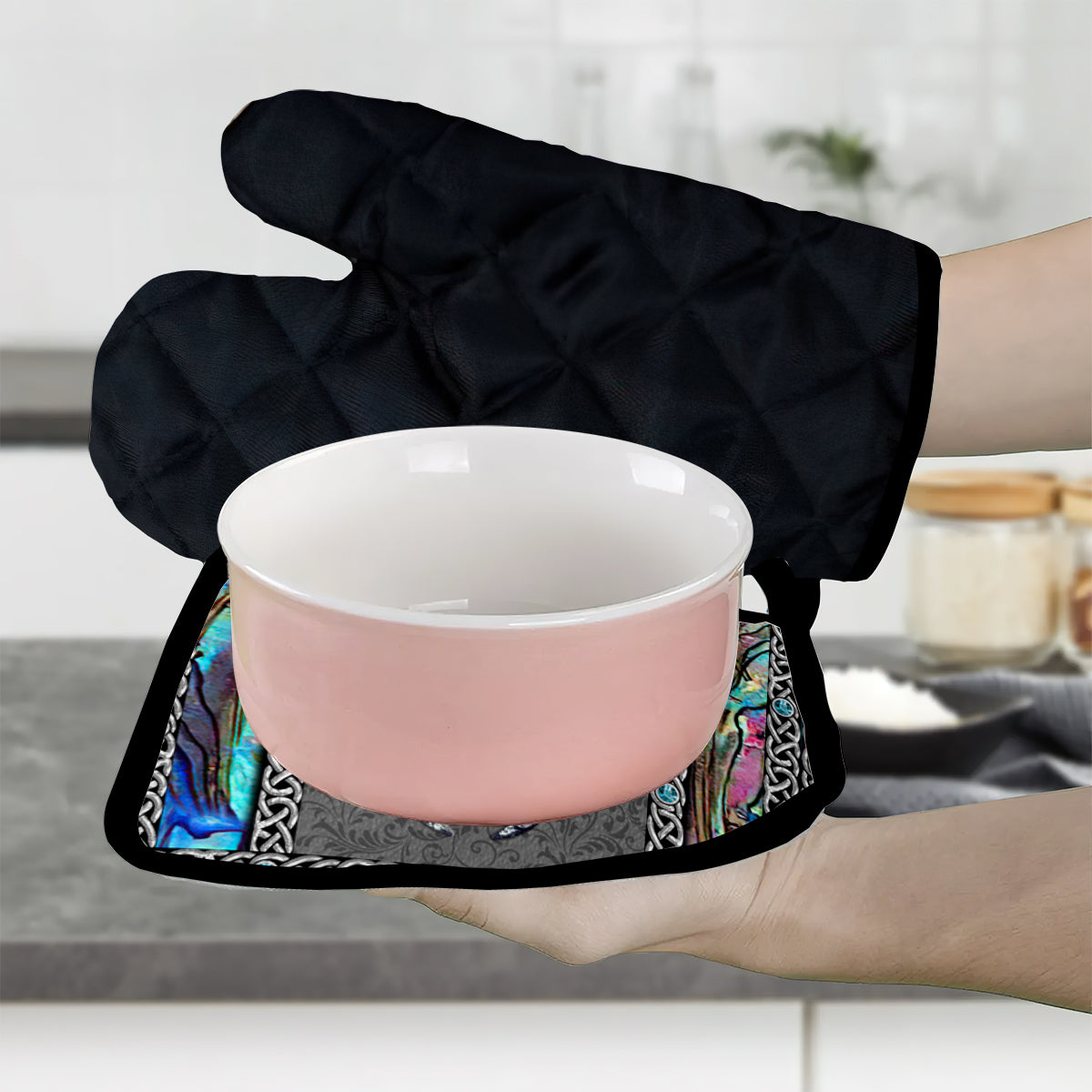 Seek Magic Everyday - Personalized Witch Oven Mitts & Pot Holder Set