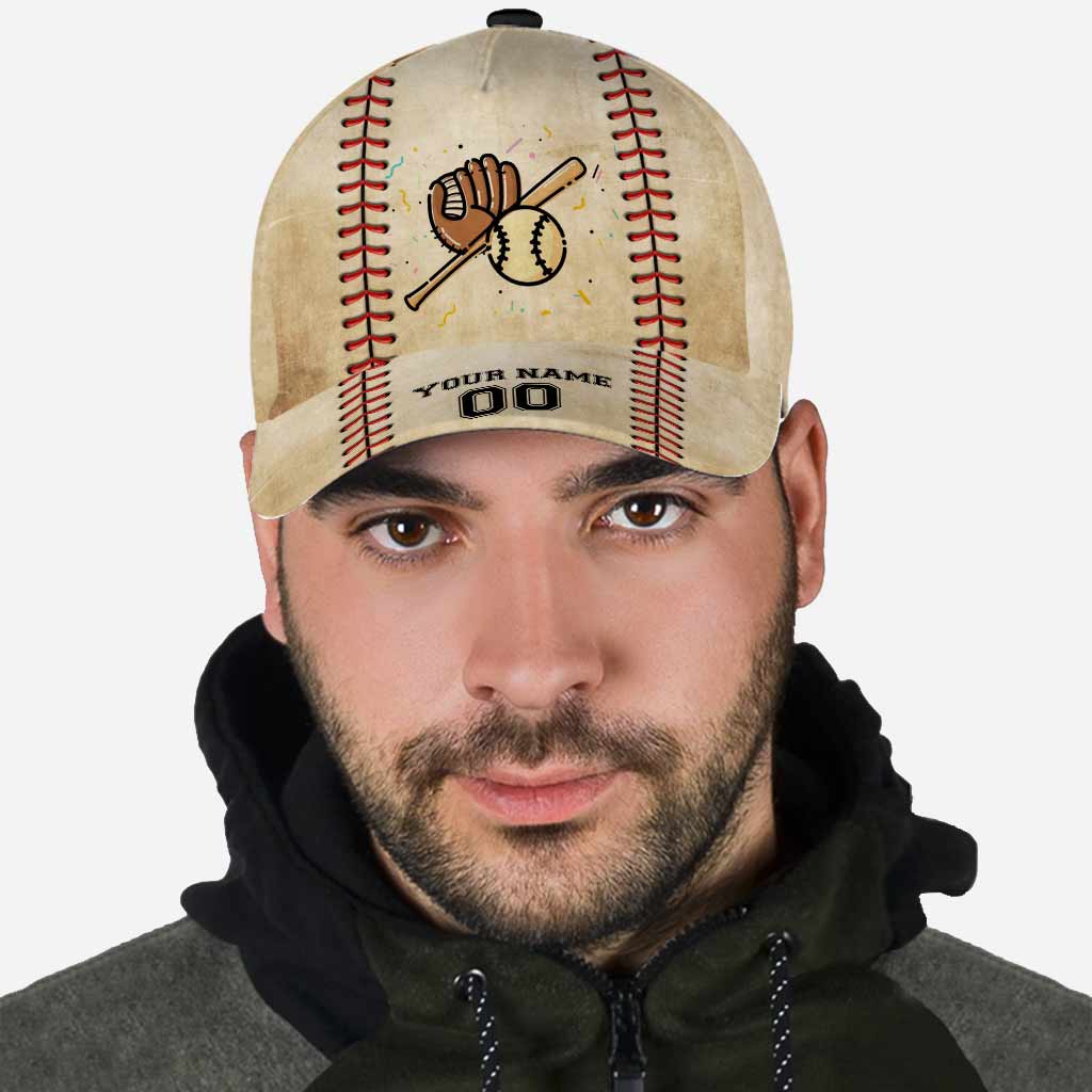 Baseball Personalized Leather Pattern Print Classic Cap