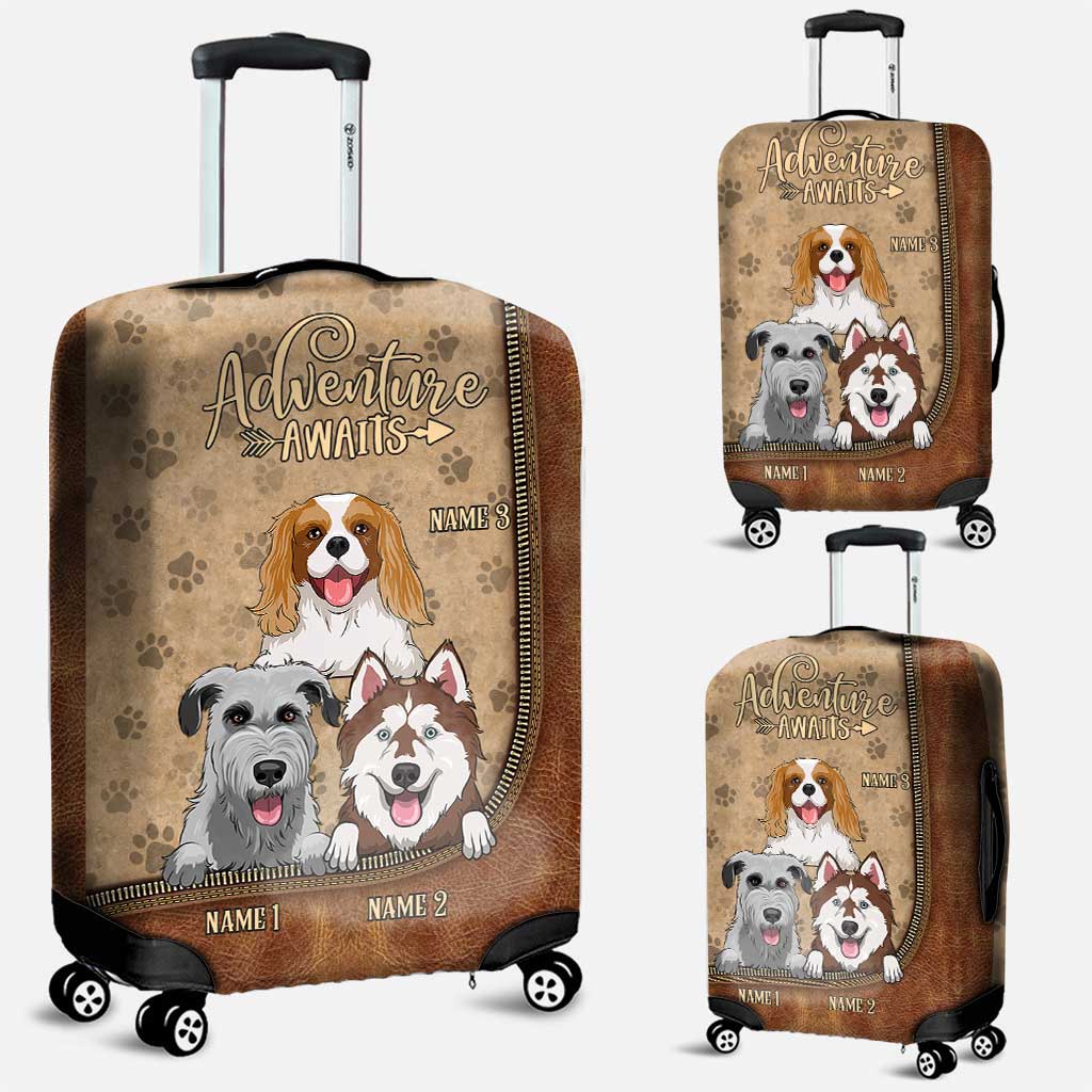 Adventure Awaits - Personalized Dog Luggage Cover