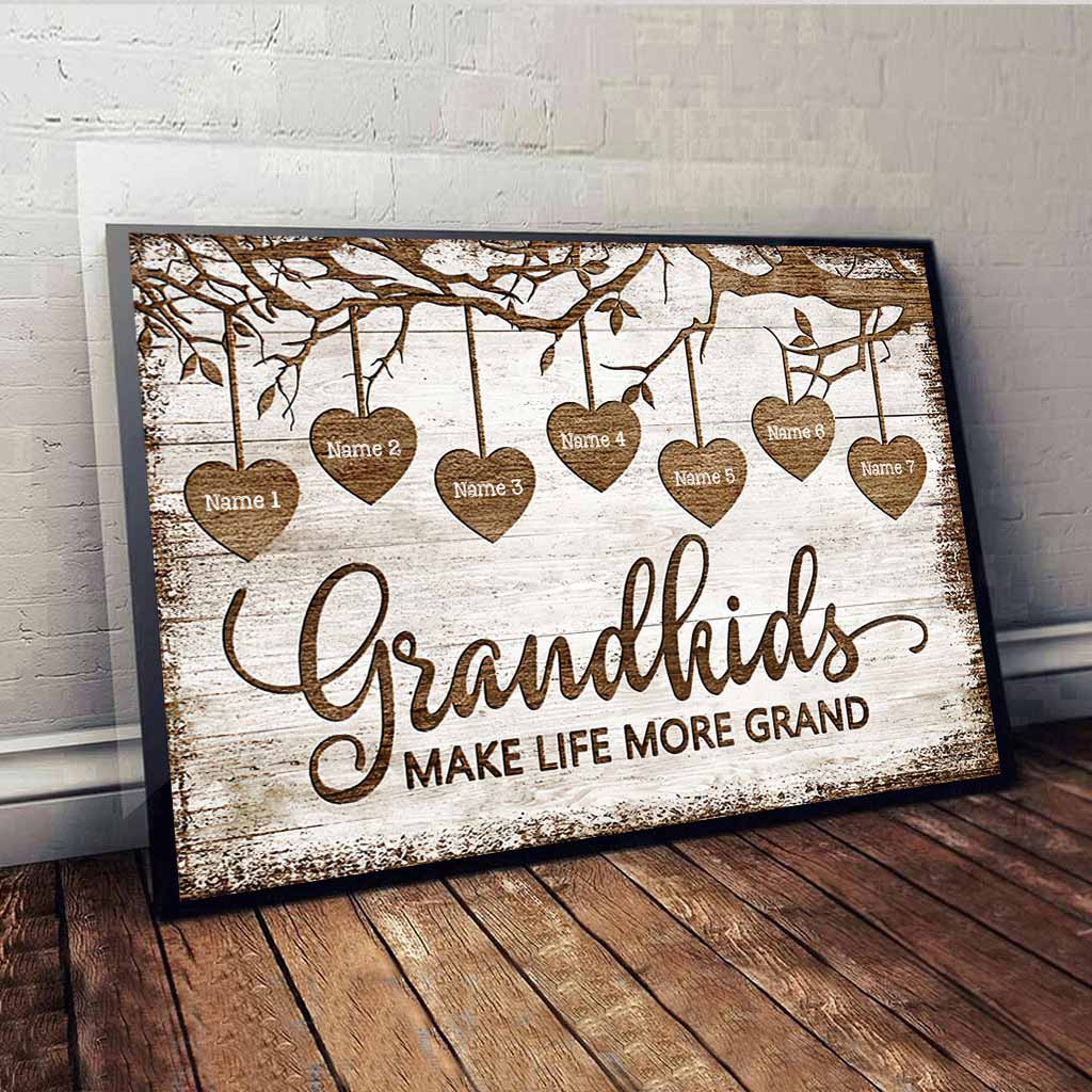 Grandkids Make Life More Grand  - Personalized Grandma Poster 092021