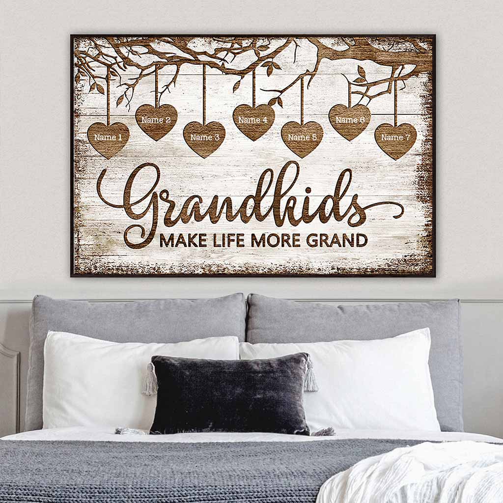 Grandkids Make Life More Grand  - Personalized Grandma Poster 092021