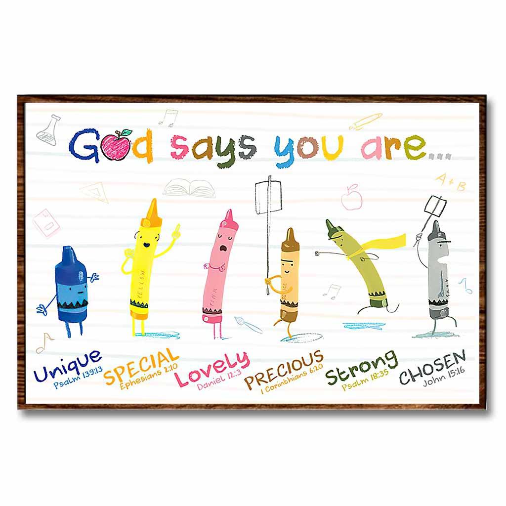 God Says You Are - Teacher Poster
