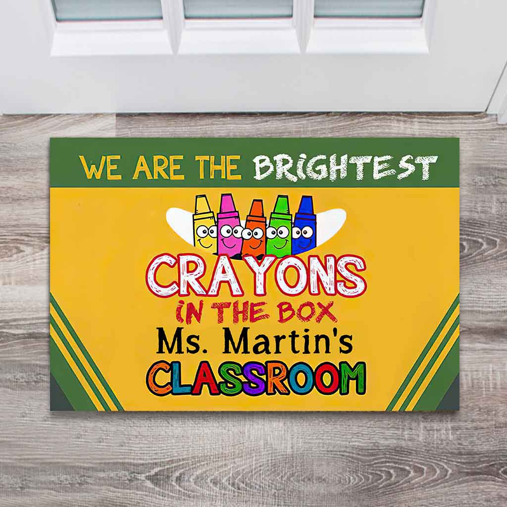 We Are The Brightest Crayons - Personalized Teacher Doormat