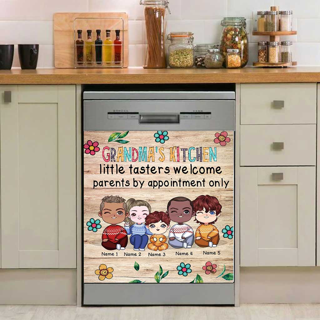 Grandma's Kitchen Little Tasters Welcome - Personalized Grandma Dishwasher Cover