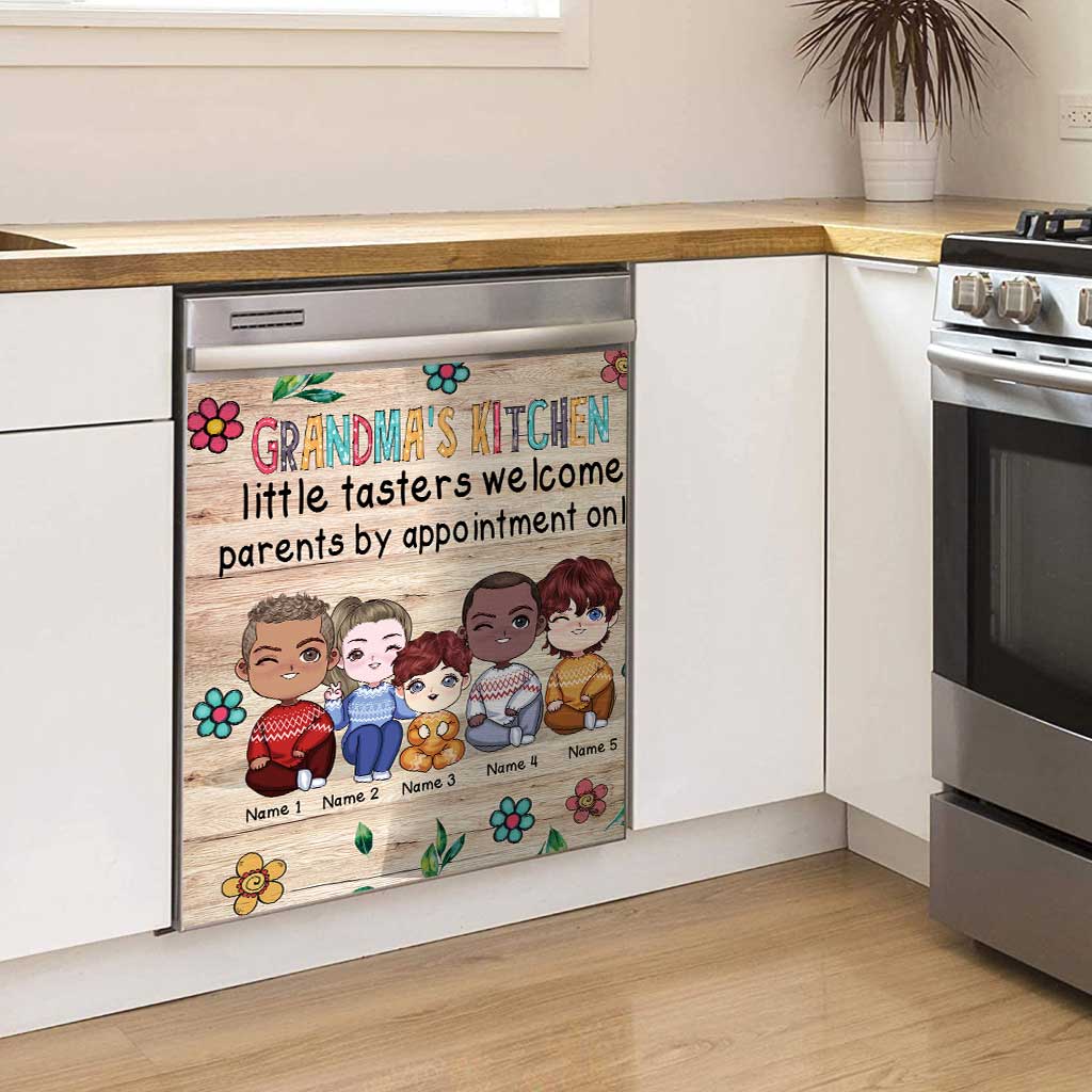 Grandma's Kitchen Little Tasters Welcome - Personalized Grandma Dishwasher Cover