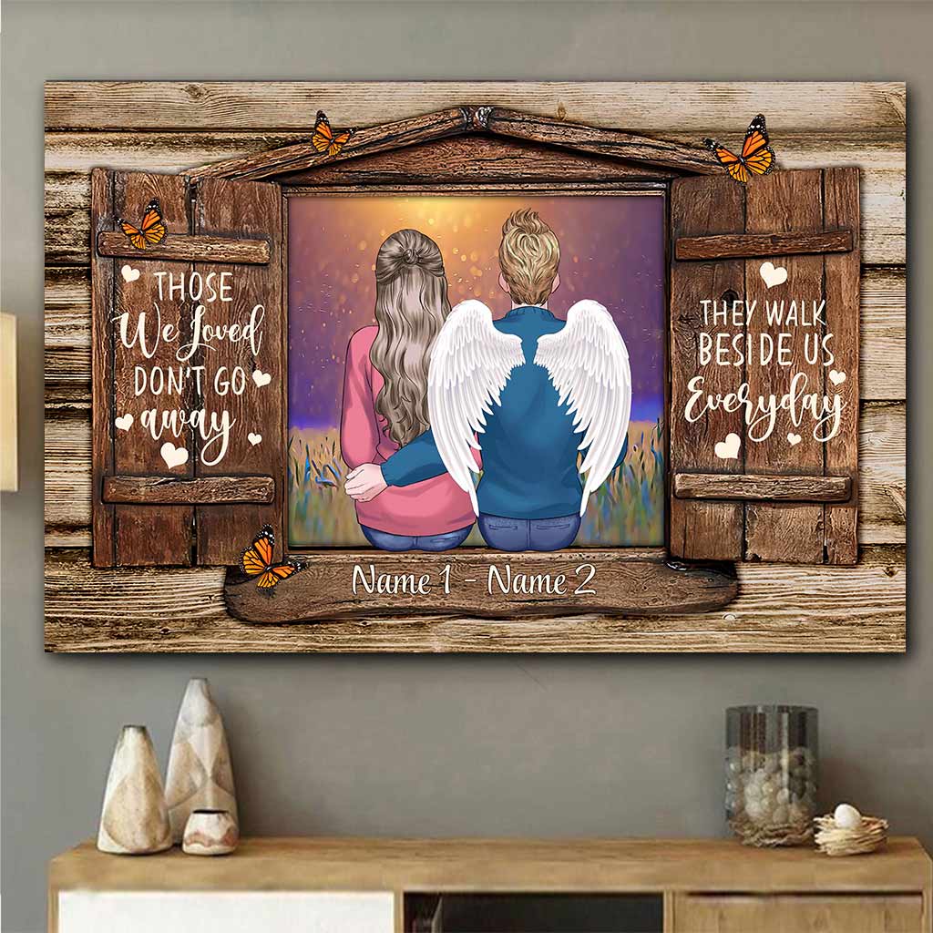 Memorial Gift Love In Heaven - Personalized Couple Poster