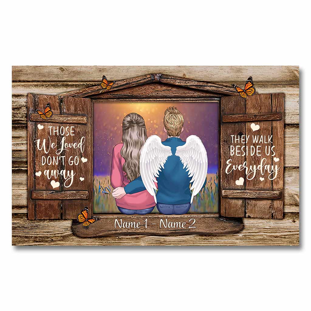 Memorial Gift Love In Heaven - Personalized Couple Poster