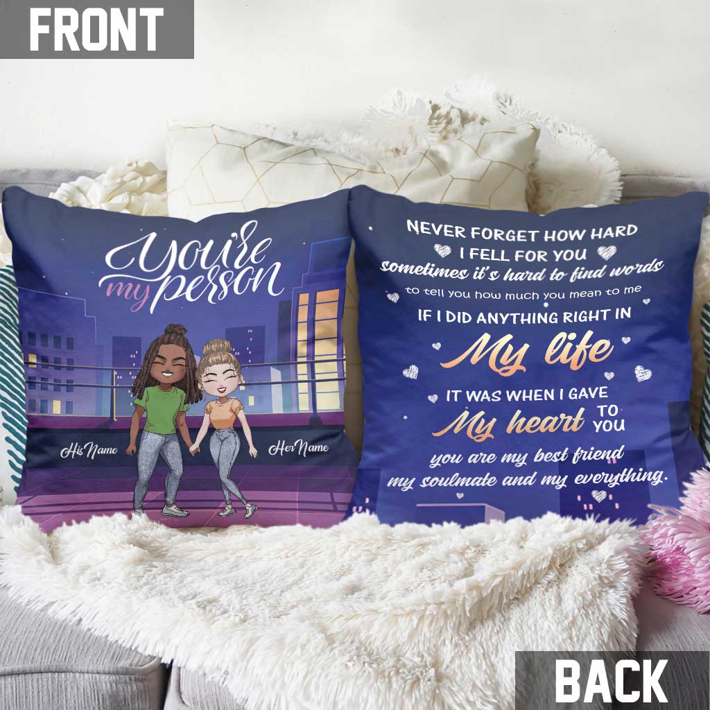 Until We Get The End Of Our Lives - Personalized Couple Throw Pillow