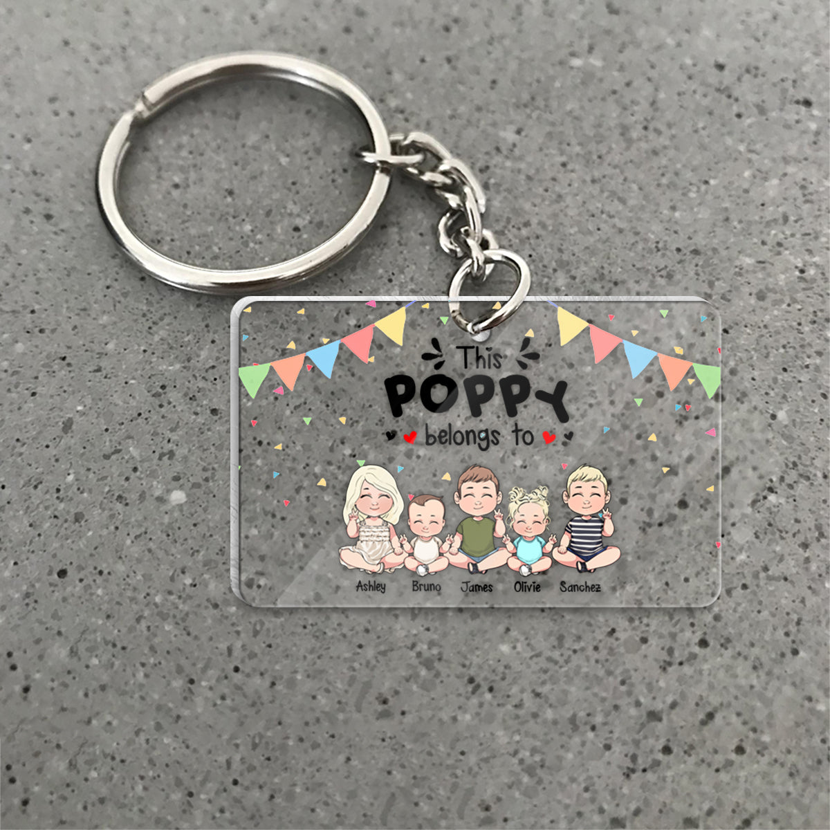 My Favorite People - Gift for grandpa, grandma, brother, sister, mom, dad, uncle, aunt - Personalized Keychain