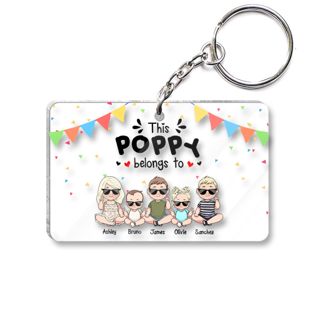 My Favorite People - Gift for grandpa, grandma, brother, sister, mom, dad, uncle, aunt - Personalized Keychain