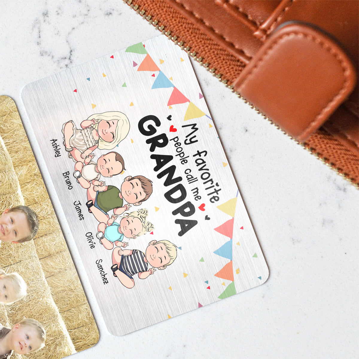 My Favorite People - Gift for grandpa, grandma, brother, sister, mom, dad, uncle, aunt - Personalized Wallet Insert Card