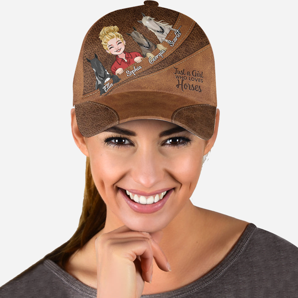 Just A Girl Who Loves Horses - Personalized Horse Classic Cap