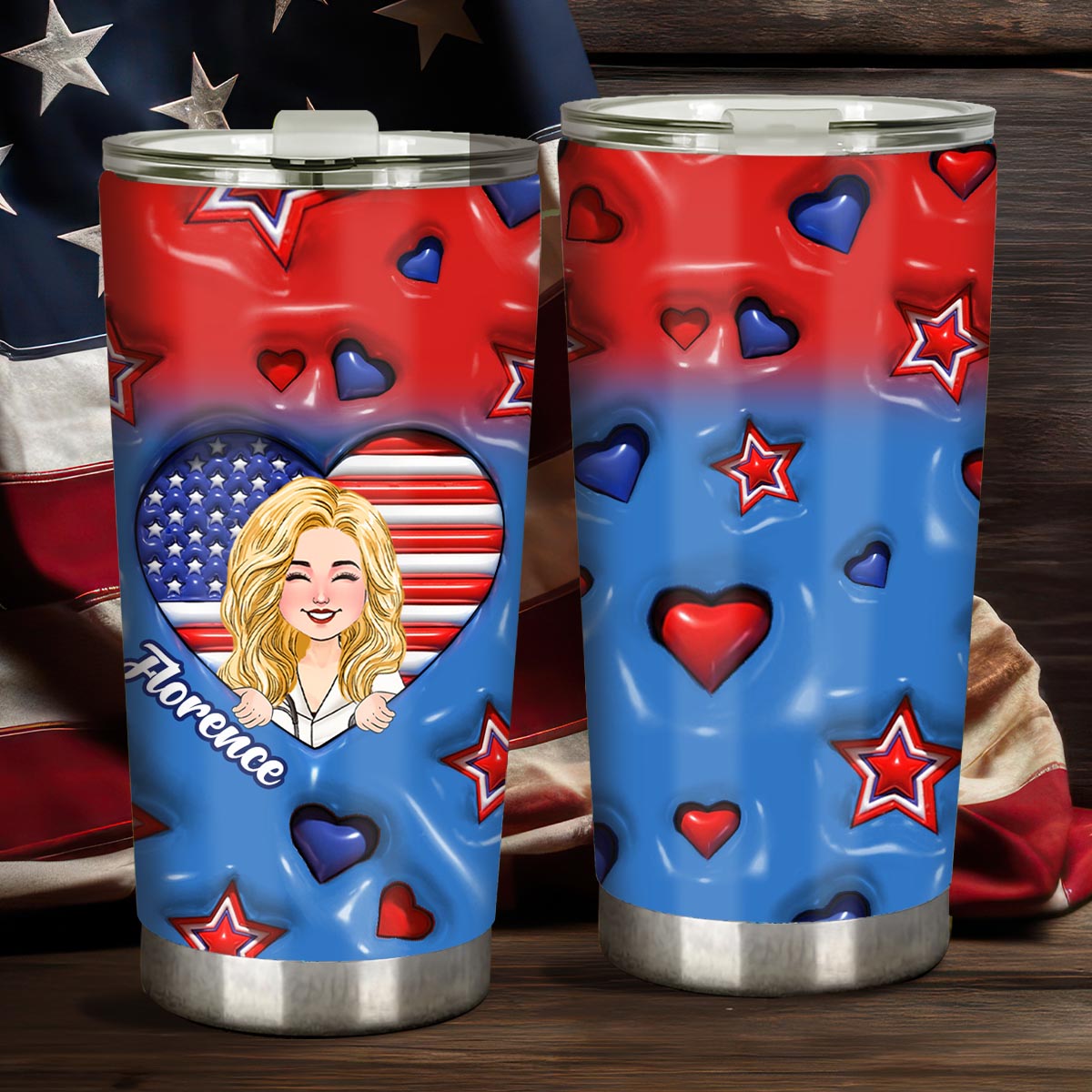 American Nurse Proud - Personalized Nurse Tumbler