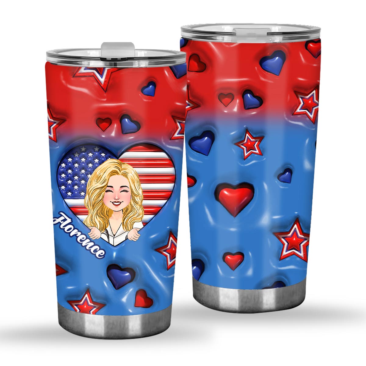 American Nurse Proud - Personalized Nurse Tumbler