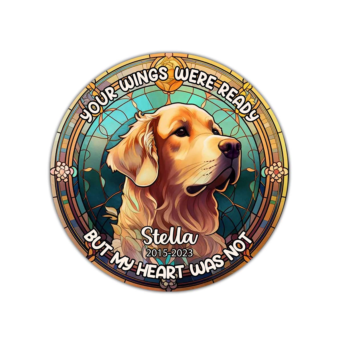 You Left Paw Prints On My Heart - Personalized Dog Round Shaped Stone