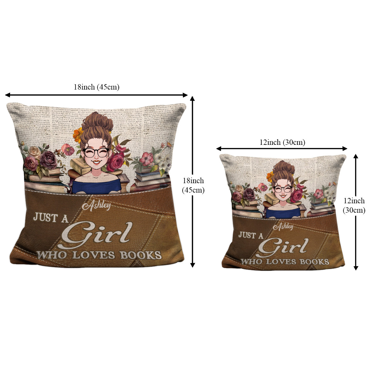 Just A Girl Who Loves Books - Personalized Book Pocket Pillow