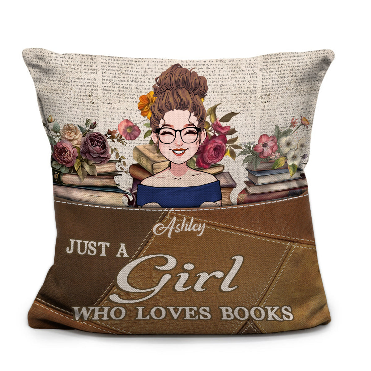 Just A Girl Who Loves Books - Personalized Book Pocket Pillow