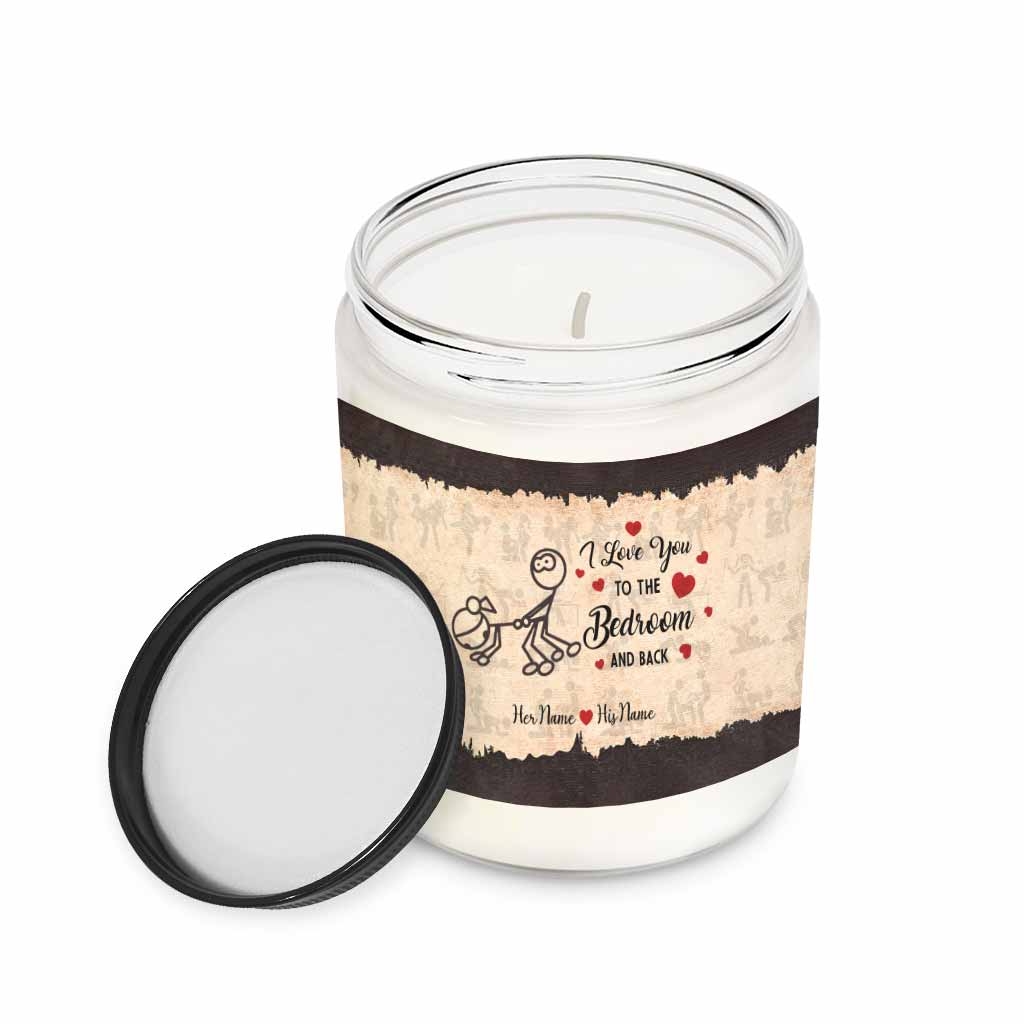 I Love You To The Bedroom And Back - Personalized Couple Candle