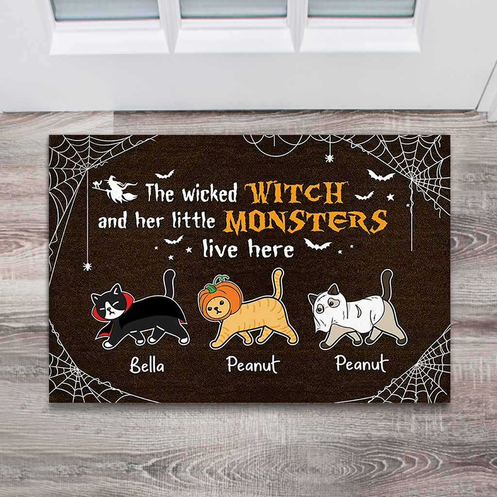 The Wicked Witch Funny Halloween - Cat Personalized Doormat 082021