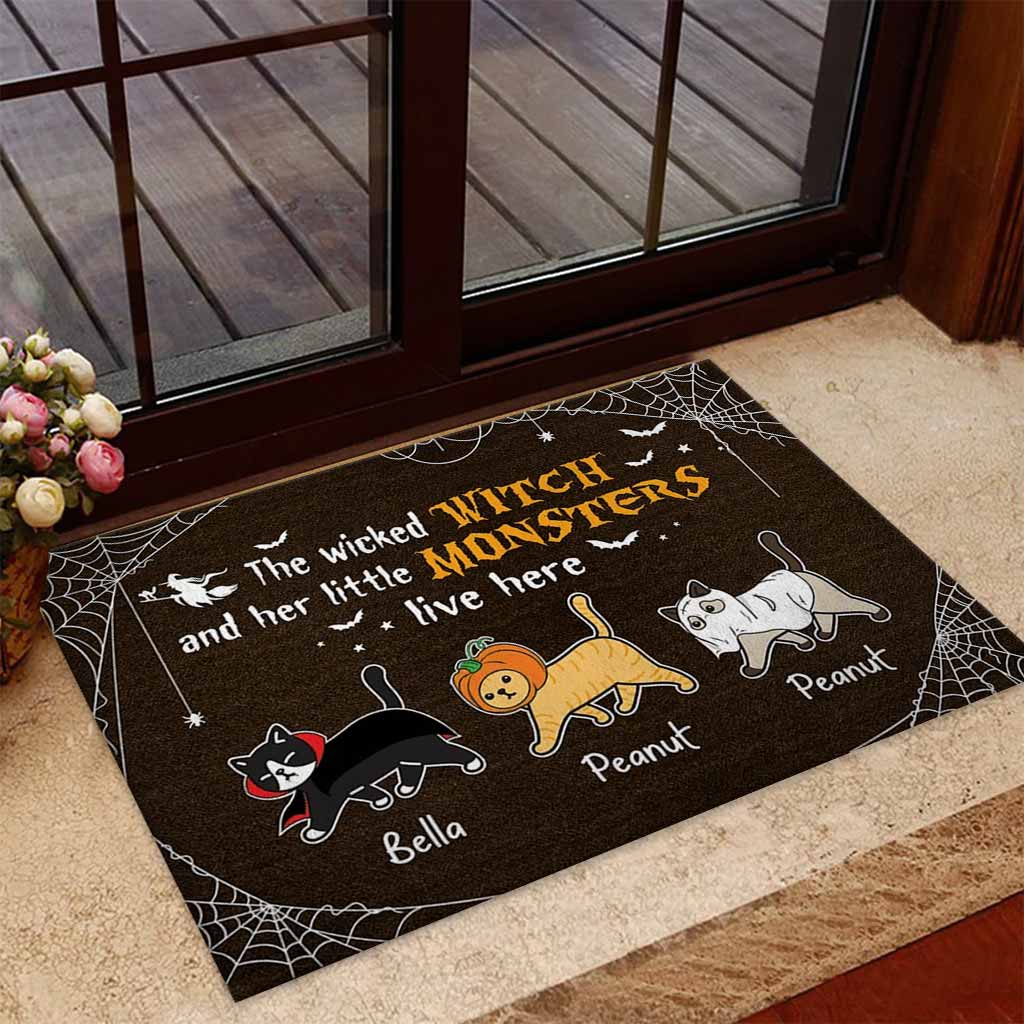 The Wicked Witch Funny Halloween - Cat Personalized Doormat 082021