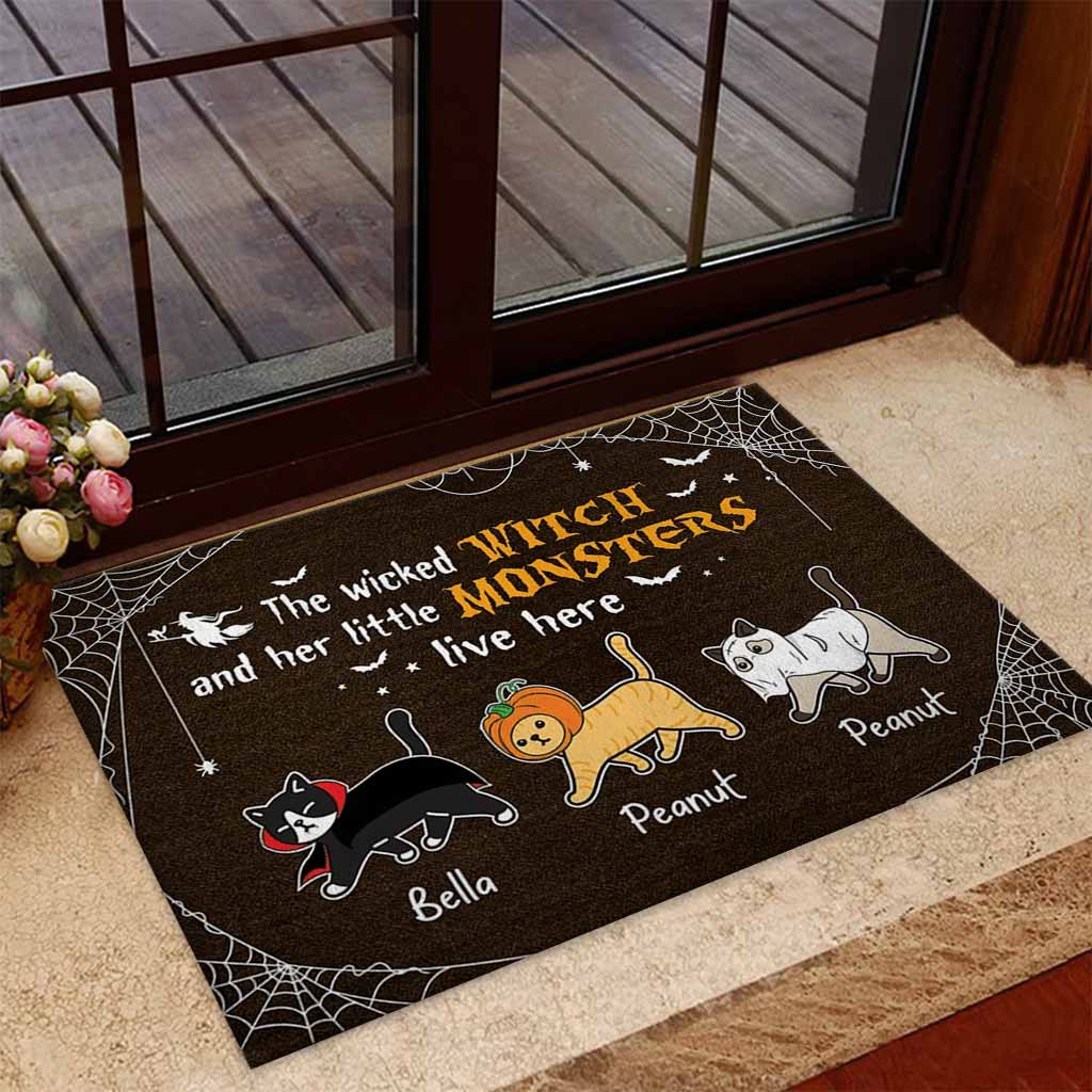 Discover The Wicked Witch Funny Halloween - Cat Personalized Doormat 082021