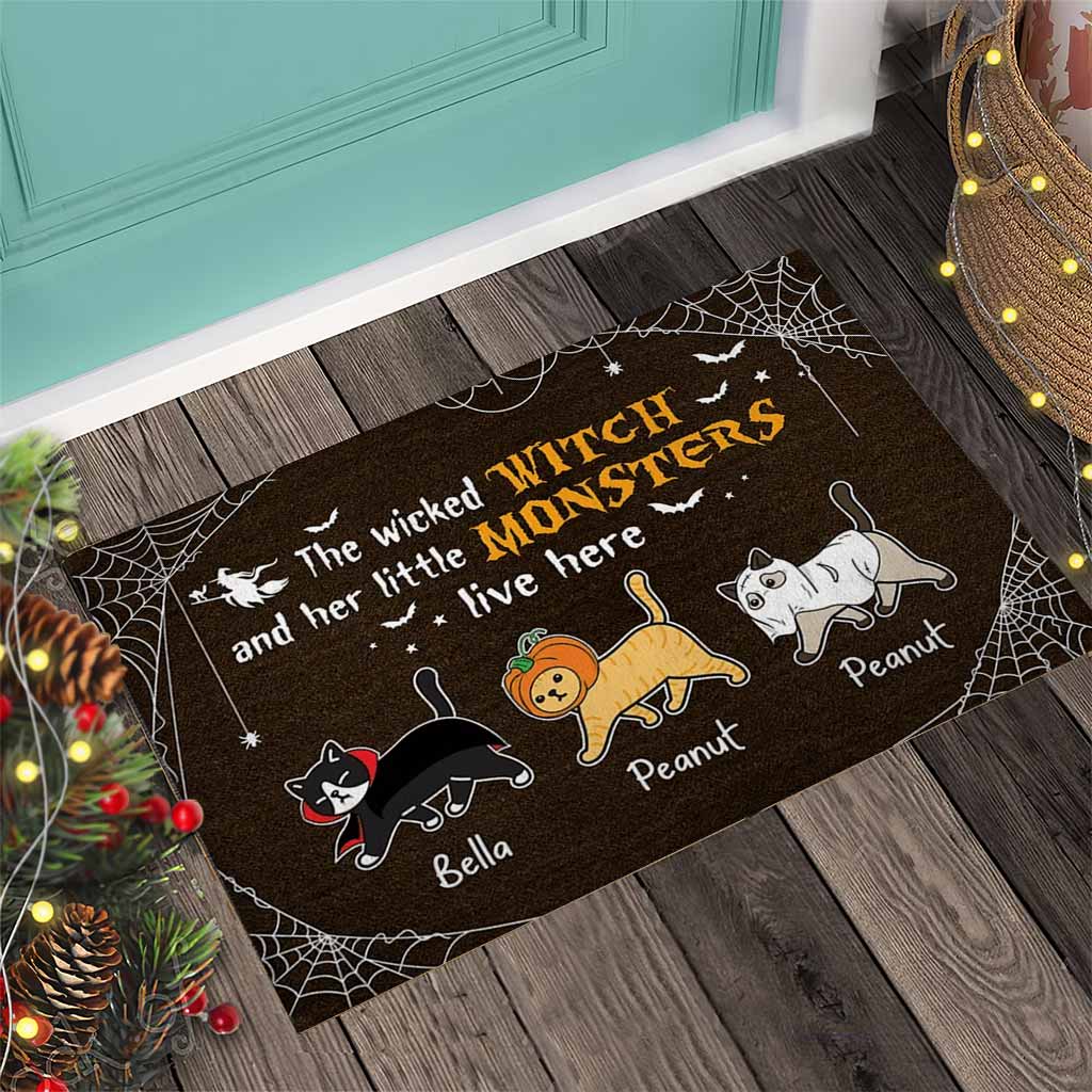 Discover The Wicked Witch Funny Halloween - Cat Personalized Doormat 082021