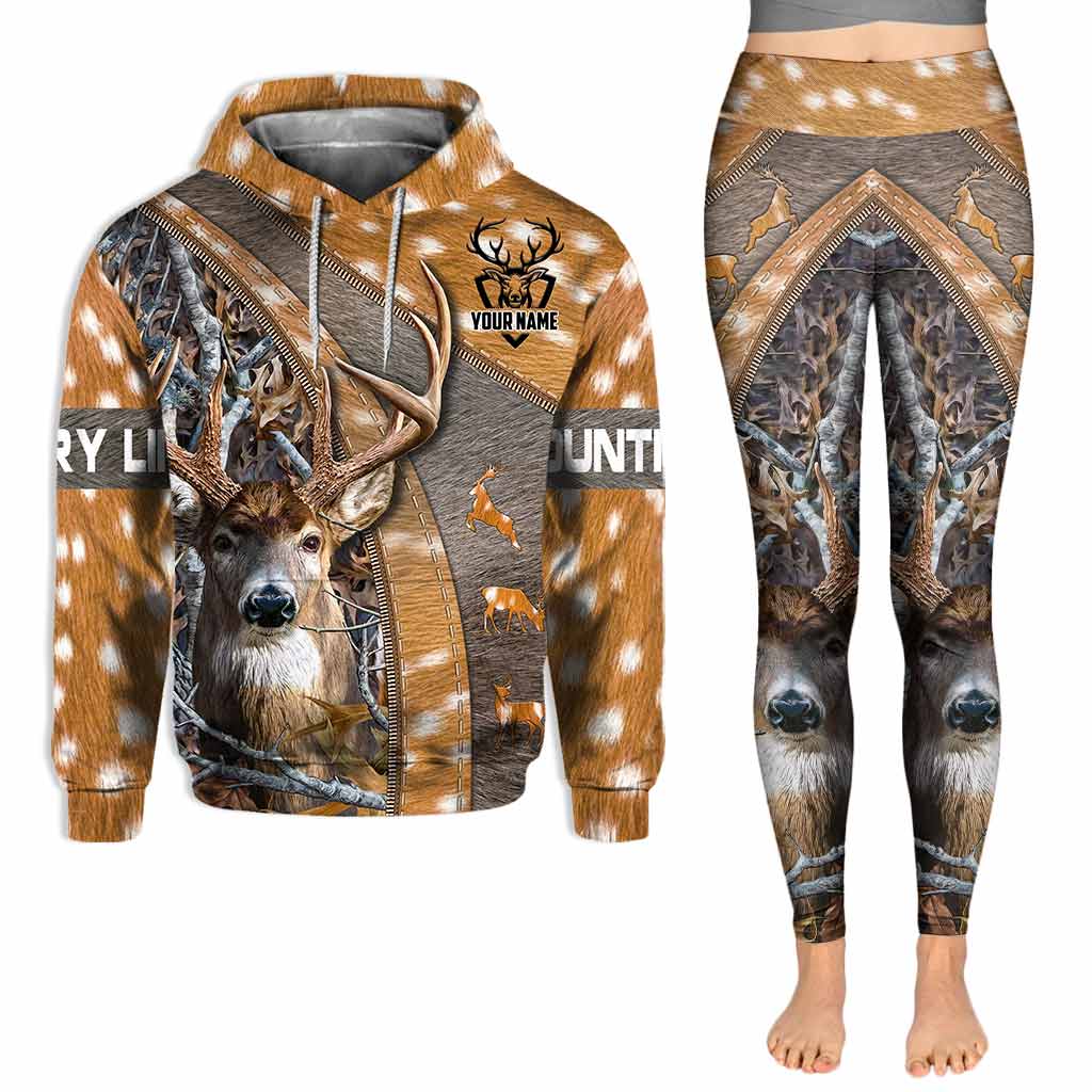 Country Life - Personalized Hunting Hoodie and Leggings With 3D Pattern Print