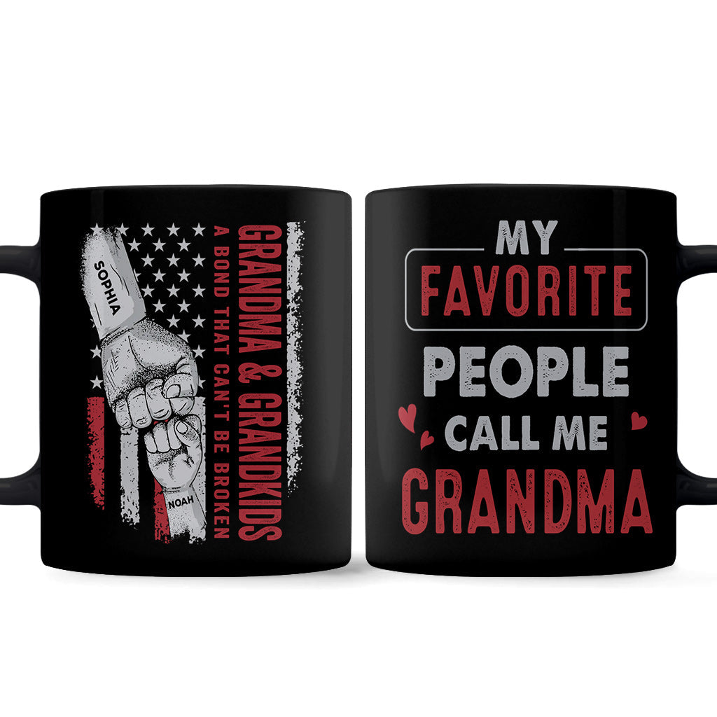 Grandma Grandkids The Bond That Can't Be Broken - Personalized Grandma Mug