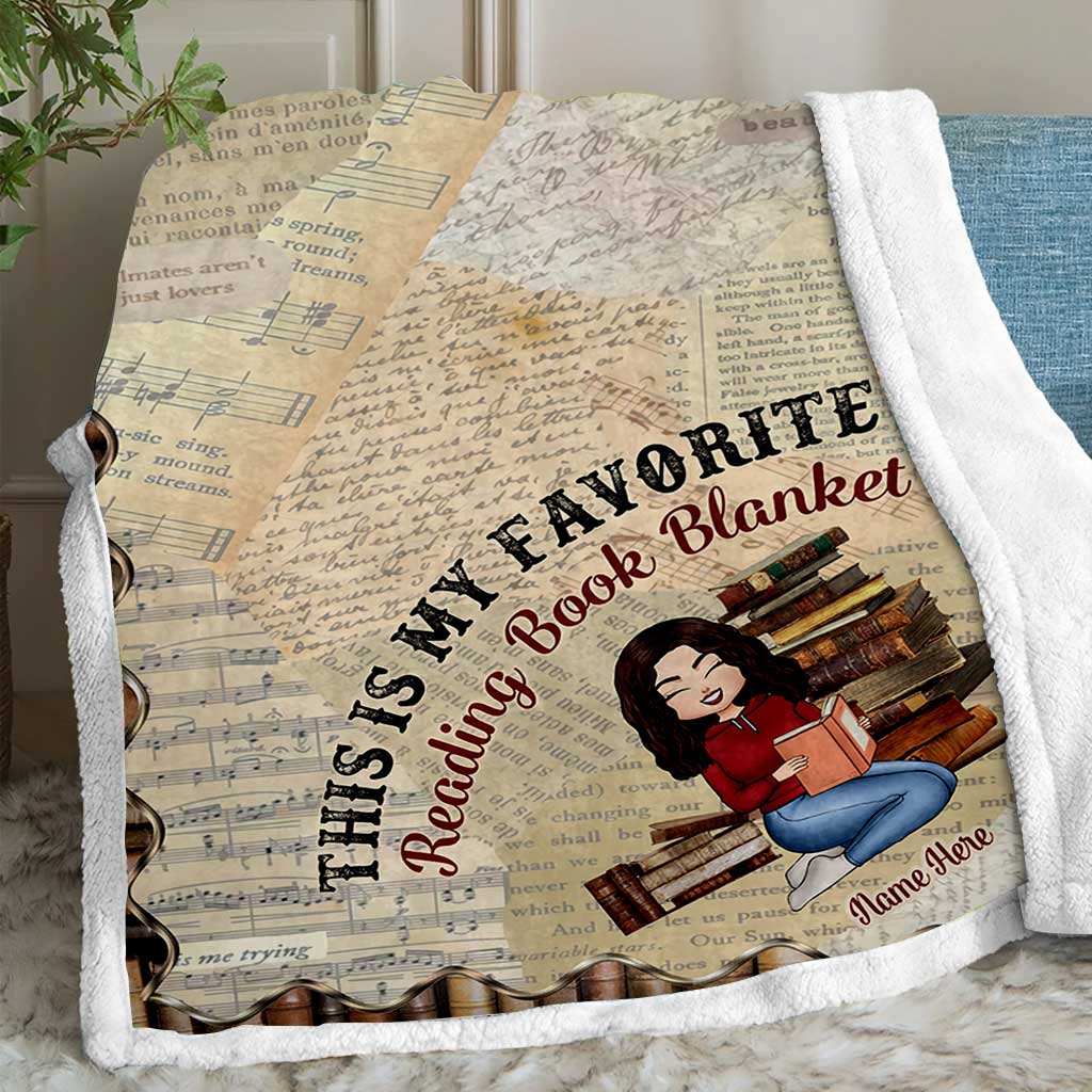 This Is My Favorite Reading Book Blanket - Personalized Book Blanket