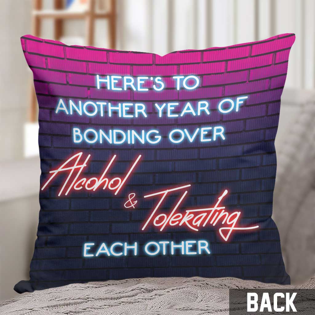 Here's To Another Year - Personalized Couple Throw Pillow