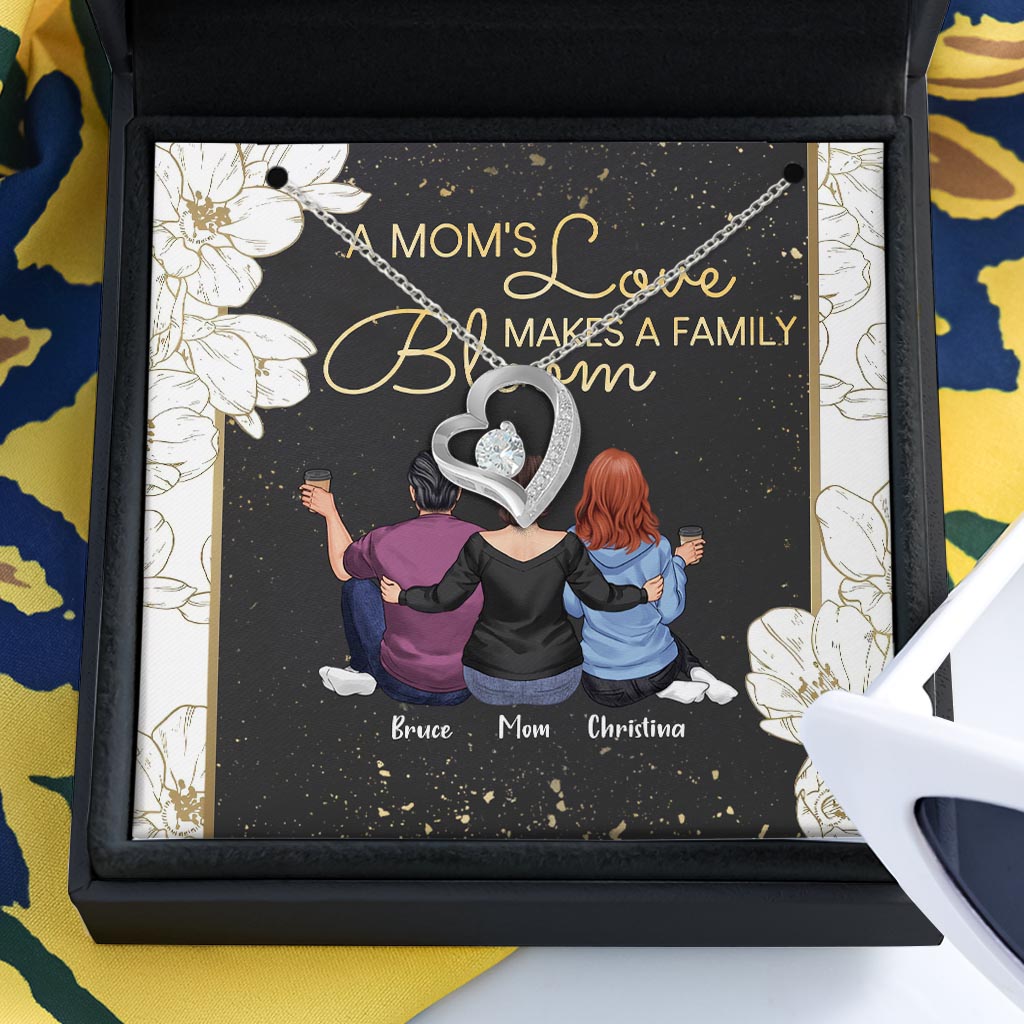 A Mom's Love Makes A Family Bloom - Personalized Mother's Day Mother Necklace