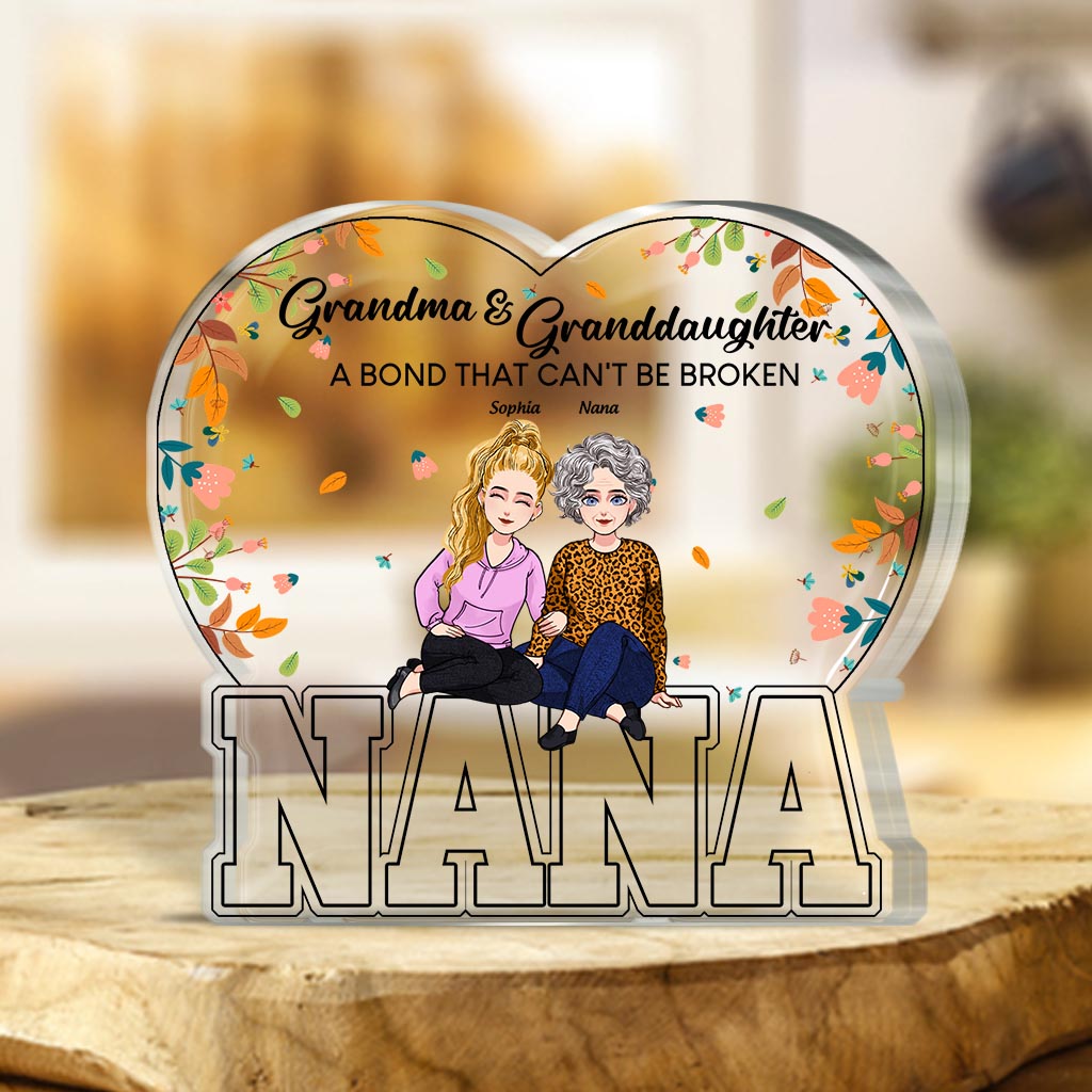 Grandma And Granddaughter - Personalized Mother's Day Grandma Custom Shaped Acrylic Plaque