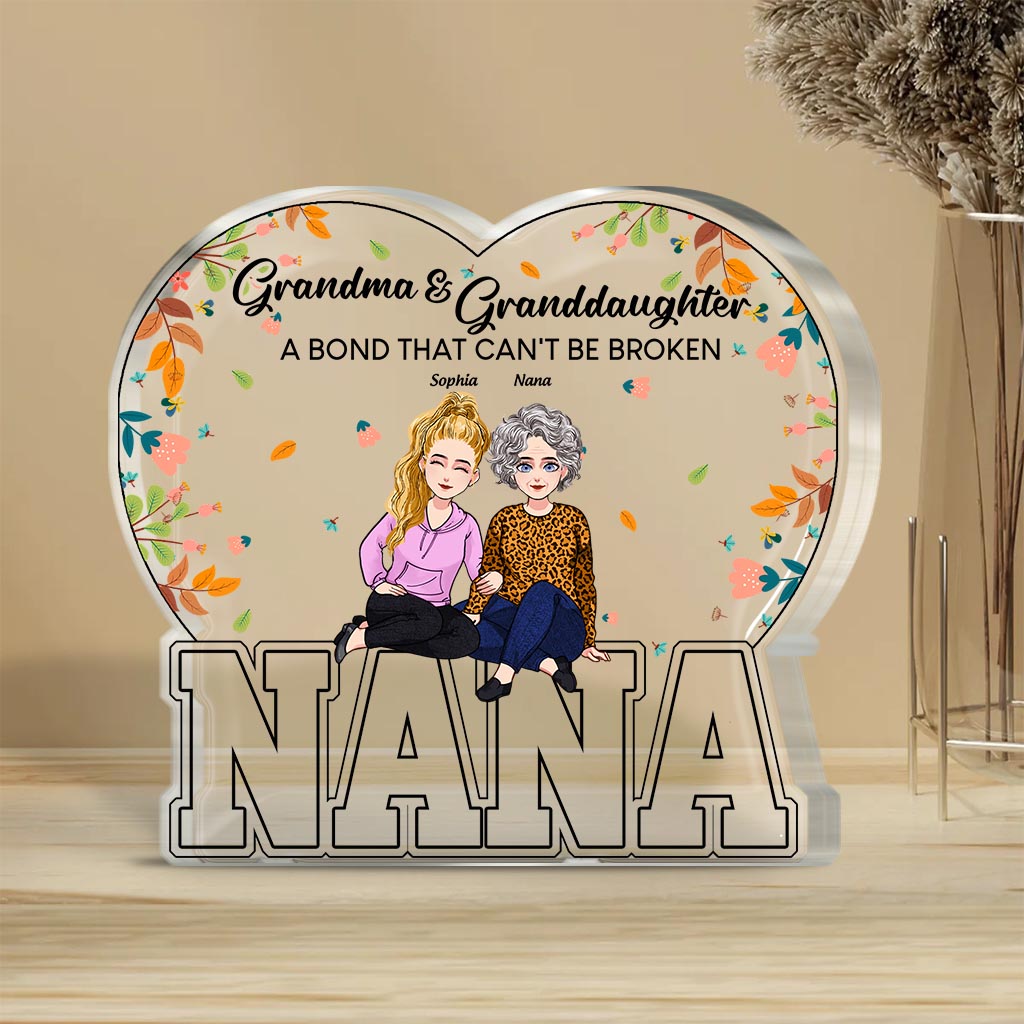 Grandma And Granddaughter - Personalized Mother's Day Grandma Custom Shaped Acrylic Plaque