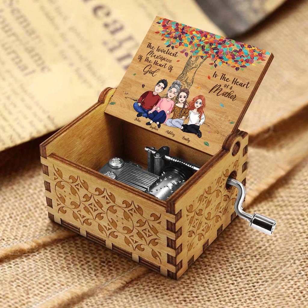 The Heart Of A Mother - Personalized Mother's Day Mother Hand Crank Music Box