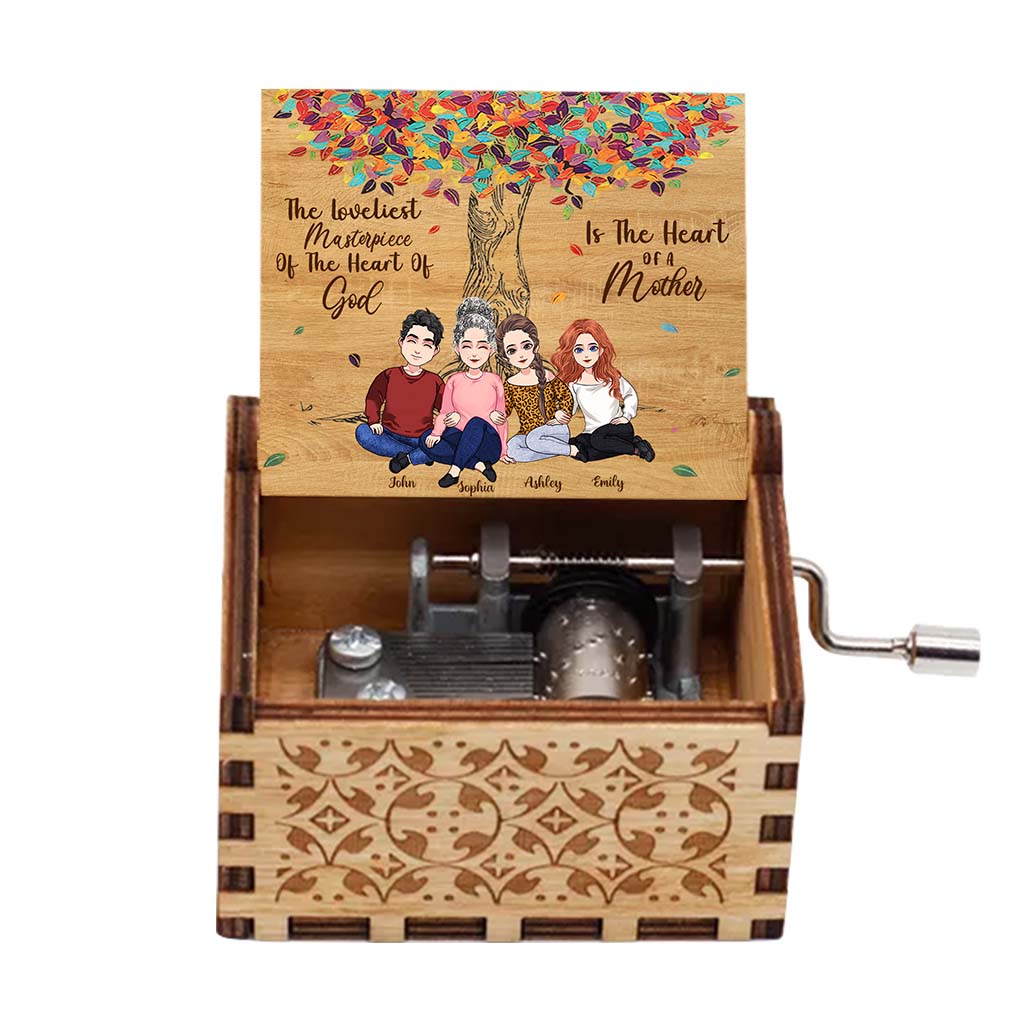 The Heart Of A Mother - Personalized Mother's Day Mother Hand Crank Music Box