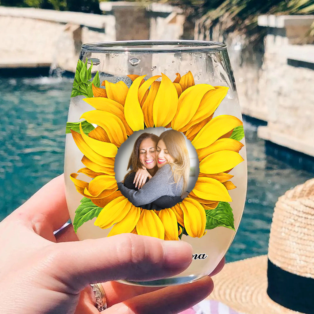 You Are My Sunshine - Personalized Mother's Day Mother All Over Wine Glass