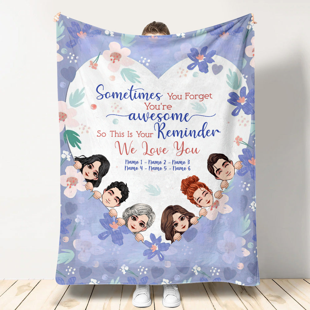 You Are Awesome - Gift for mom, grandma - Personalized Blanket