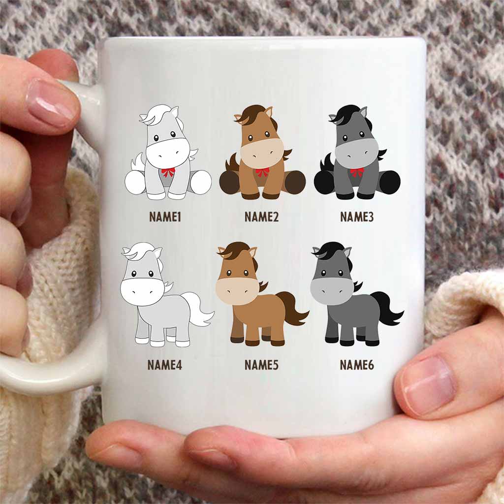 Daddy's Little Ponies - Horse gift for dad,grandpa, husband, him - Personalized Mug