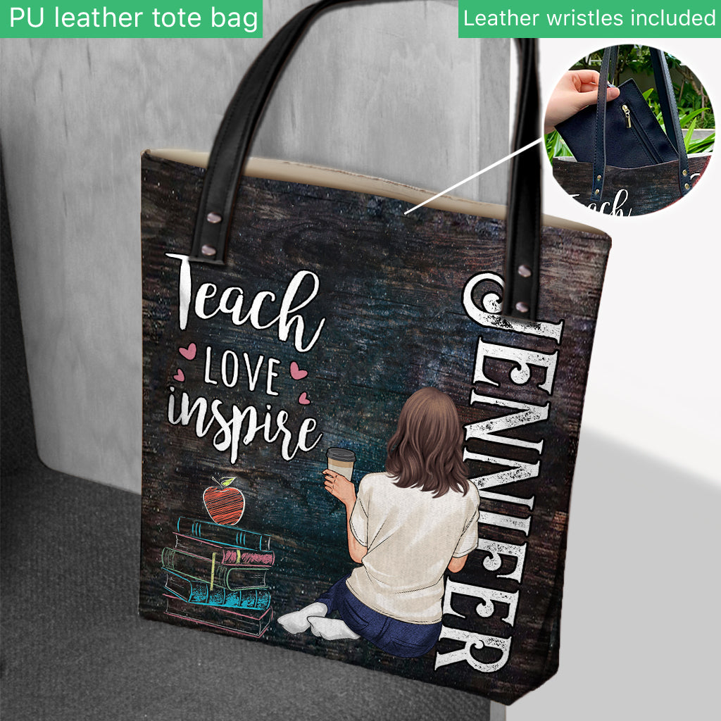 Teach Love Inspire - Personalized Teacher Tote Bag