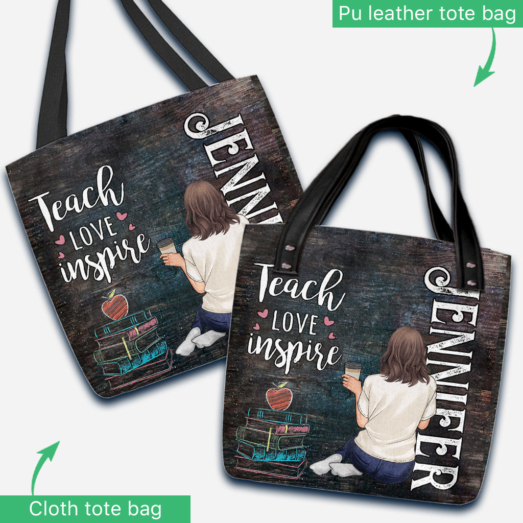 Teach Love Inspire - Personalized Teacher Tote Bag