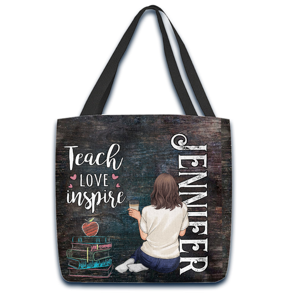 Teach Love Inspire - Personalized Teacher Tote Bag