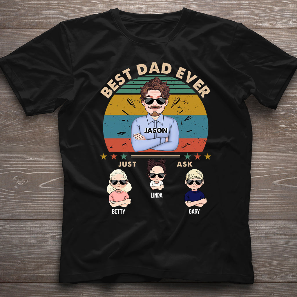 Best Dad Ever - Personalized Father T-shirt and Hoodie