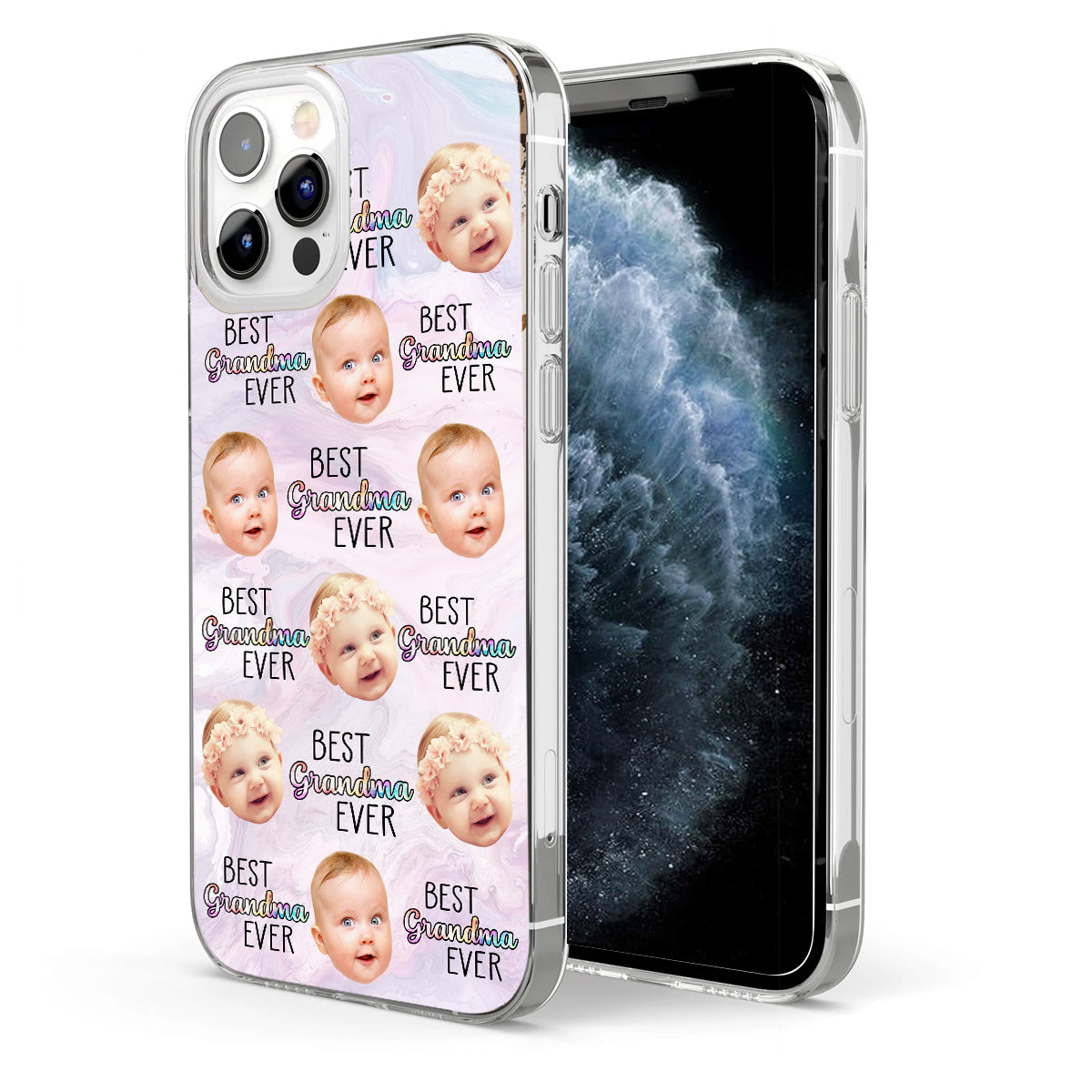 Best Grandma Mom Ever - Gift for grandma, mom, grandma, aunt - Personalized Clear Phone Case