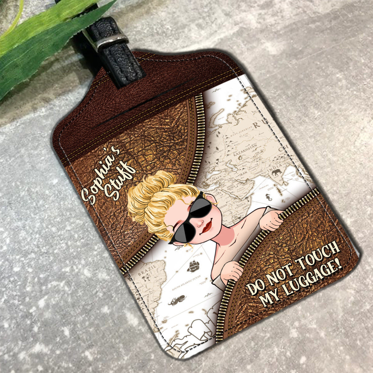 Find Joy In The Journey Custom Personalized Travelling Leather Luggage Tag