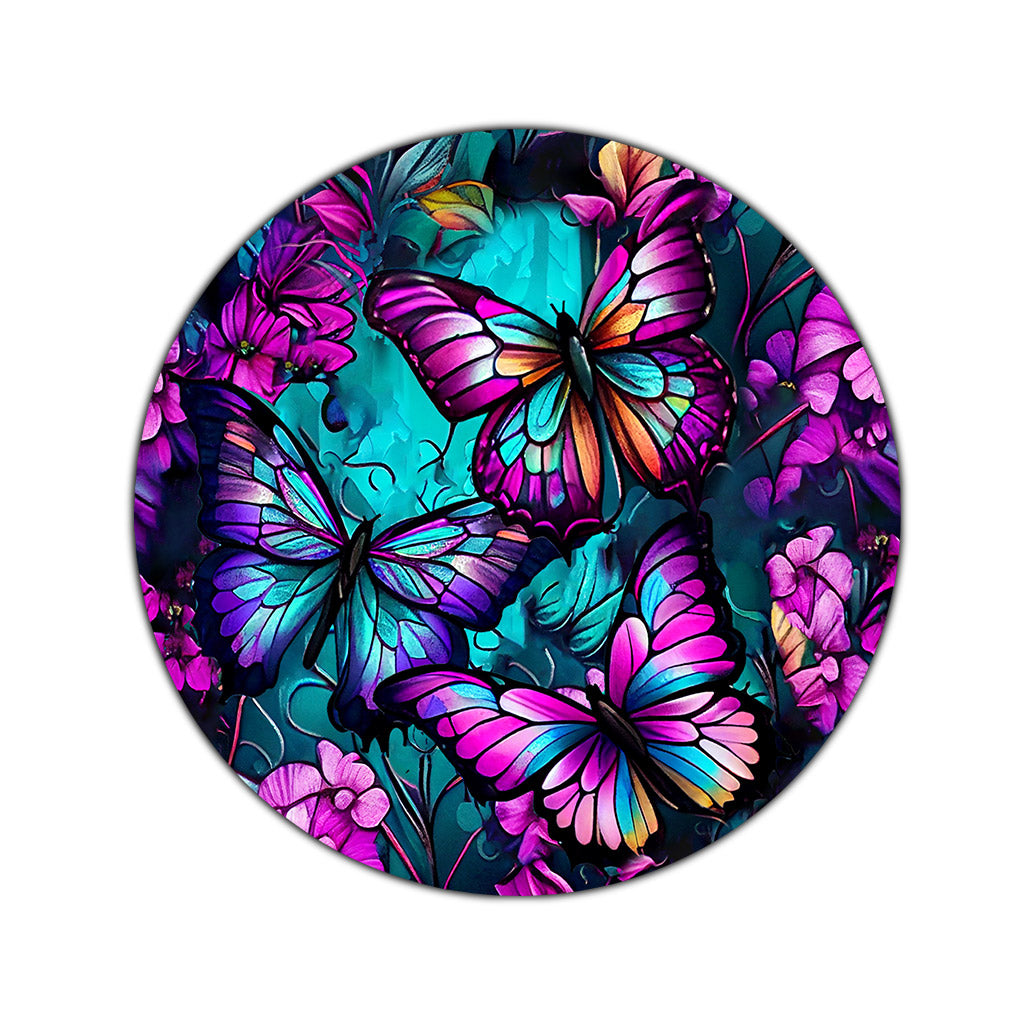 Beautiful Butterflies - Butterfly Round Rug