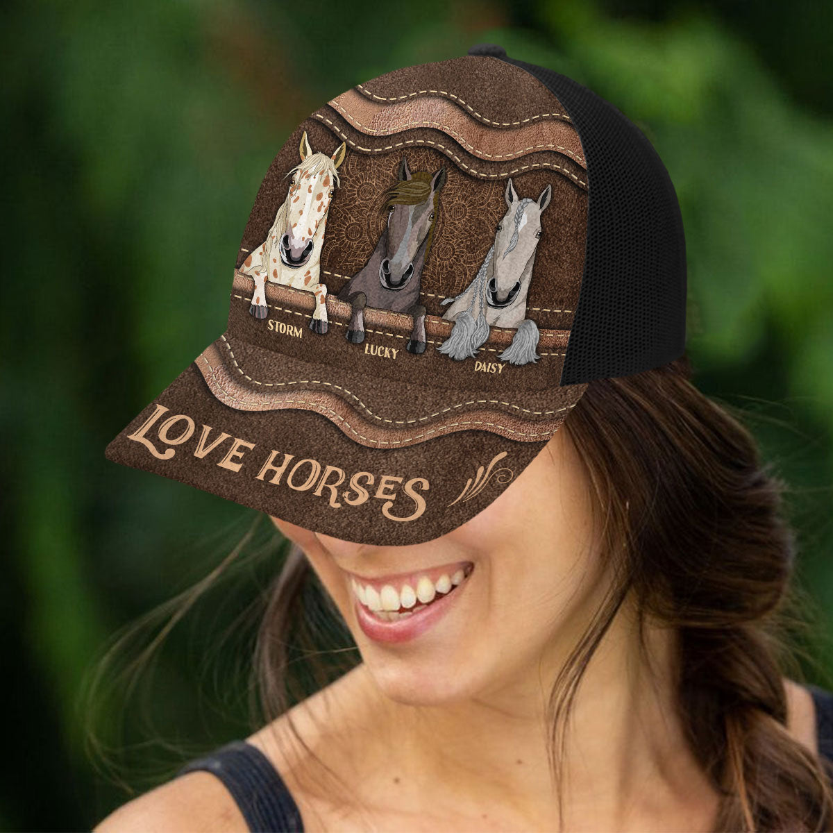 Love Horses - Personalized Horse Trucker Hat