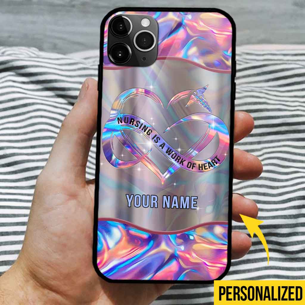 Nursing Is A Work Of Heart Personalized Phone Case