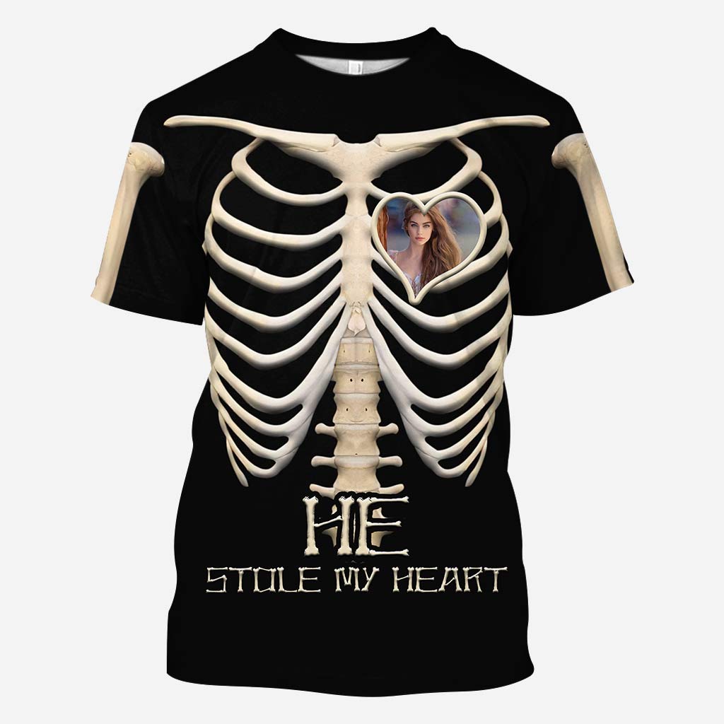 She Stole My Heart Halloween - Couple Personalized All Over T-shirt and Hoodie